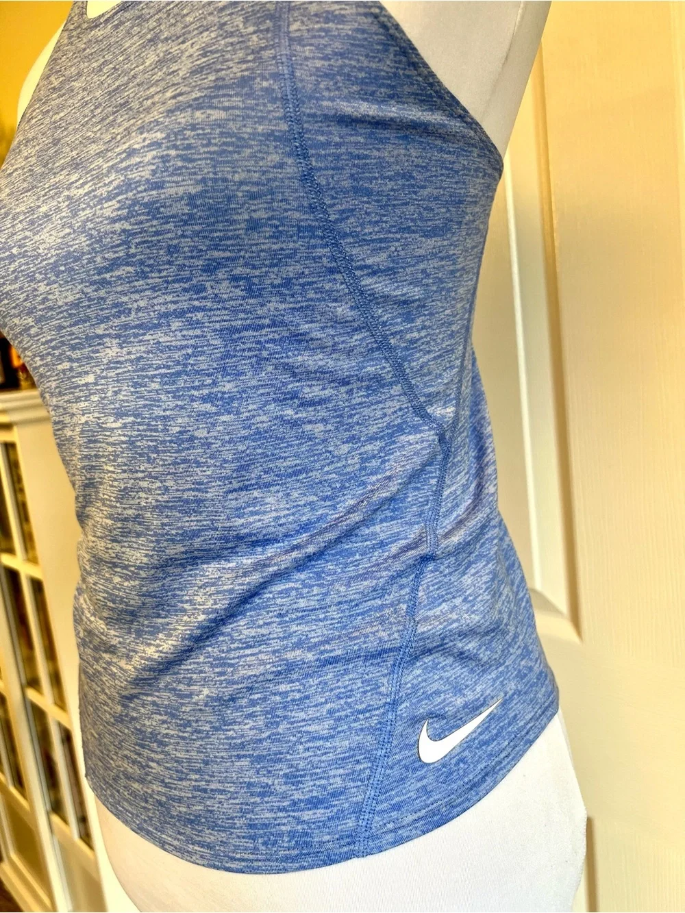 Nike Dri-FIT Blue Heathered Racerback Tank Top Women’s S Athletic Workout active